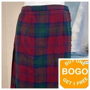 Vintage Clanacric Skirt Pleated Tartan Plaid   
Size small